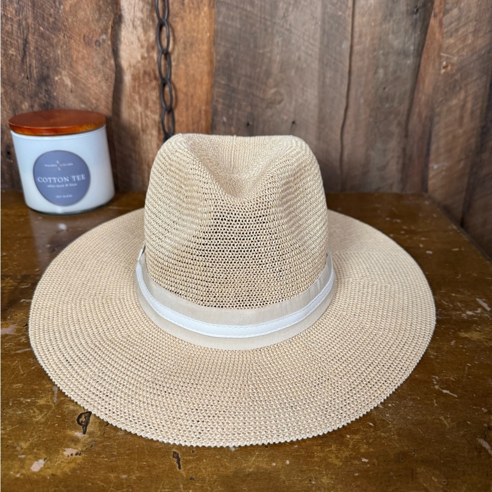 Vince Camuto Beige Straw Hat